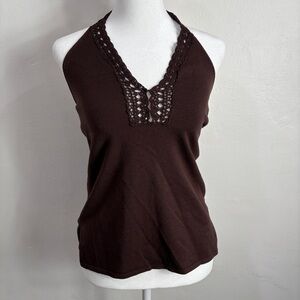 Candie's Brown Halter Top